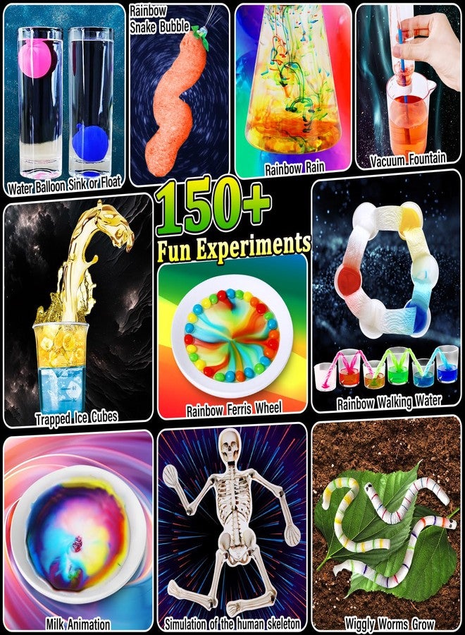 PATIFEED 150 Experiments Science Kit for Kids, Chemistry Set, Scientific Christmas Birthday Toys Gifts Ideas for Boys Girls, Break Geodes, Volcano,S.T.E.M Learning Projects - Image 5